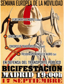 BICIFESTACIÓN EN MADRID 19:00H, 17-09-2020