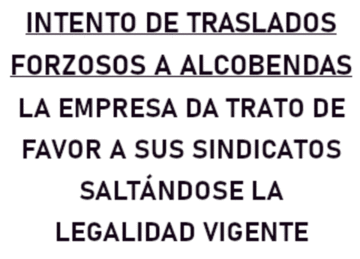 INTENTO DE TRASLADOS FORZOSOS A ALCOBENDAS