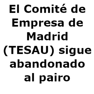 El Comité de Empresa de Madrid (TESAU) sigue abandonado al pairo