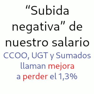 “Subida negativa” de nuestro salario