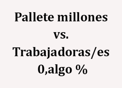 Pallete millones vs. Trabajadoras/es 0,algo %